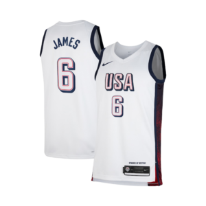 Lebron James Team USA Basketball Jersey 2024 White