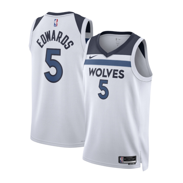 Minnesota Wolves Anthony Edwards White Jersey