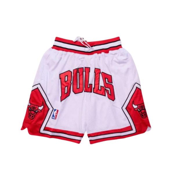 JUST DON CHICAGO BULLS WHITE SHORTS