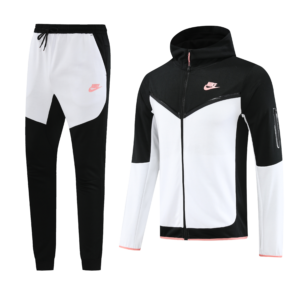 Nike Tech Tracksuit Black & White Autumn And Winter Warm