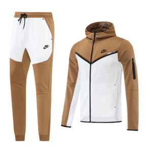 Nike Tech Tracksuit Brown & White Autumn And Winter Warm
