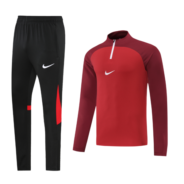 Nike Academy Pro II Senior Football Drill Tracksuit Red two tone