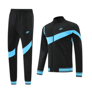 Nike Tracksuit Giant Tag Black and Sky Blue