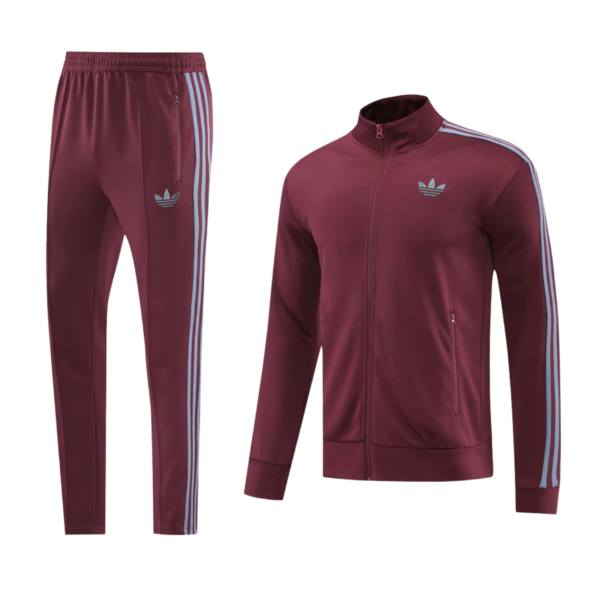 Adidas Tracksuit Red and Grey
