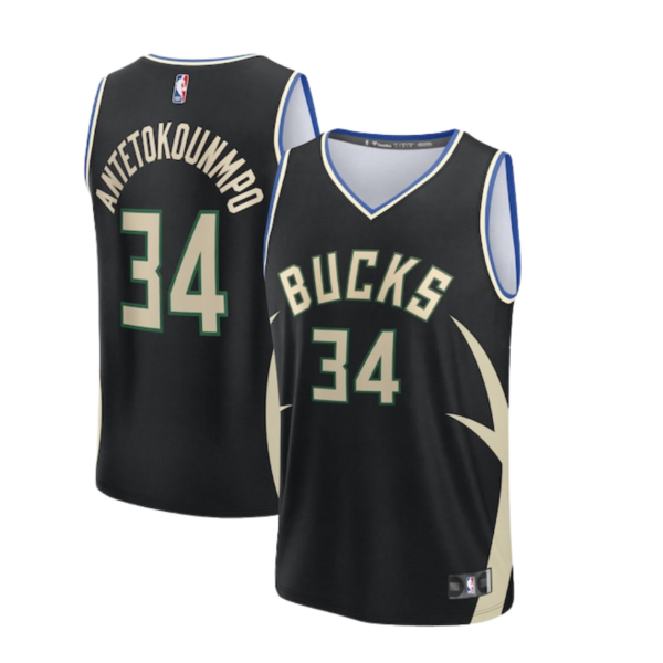 Giannis Antetokounmpo Milwaukee Bucks Black Jersey