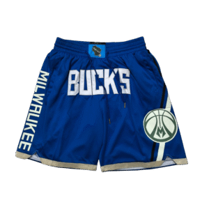 JUST DON NBA MILWAUKEE BUCKS BLACK SHORTS