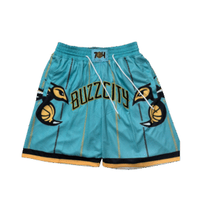 JUST DON CHARLOTTE HORNETS BUZZ CITY NBA BASKETBALL SHORTS
