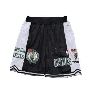 JUST DON BOSTON CELTICS BLACK NBA SHORTS