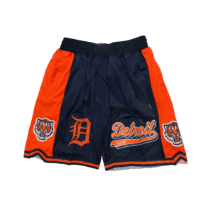 JUST DON MLB DETROIT TIGERS SCRIPT TAIL MEN'S DOUBLE KNIT 2.0 SHORT